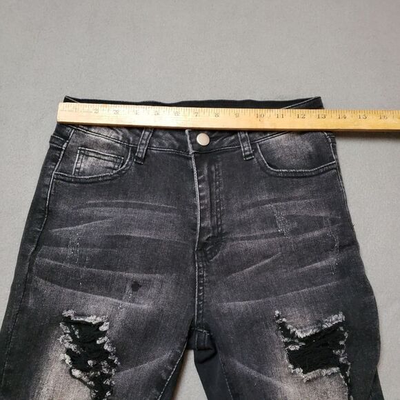 Shein black skinny high waist jeans Distressed - Picture 9 of 9